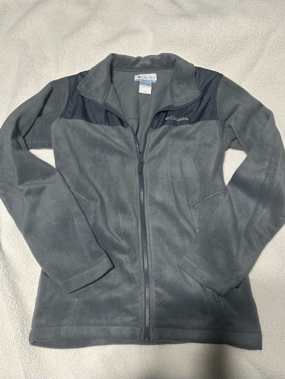 Columbia Kid’s Gray Full-Zip Teddy Fleece Jacket